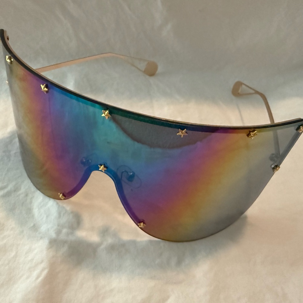 Rainbow Oversized Shield Sunglasses